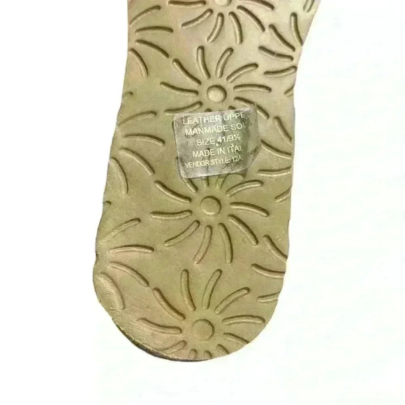 BioNatura Comfort Leather Wedge Sandals Tan Rose Straps Sarafina EU 41 Sz 9.5 - Picture 6 of 7